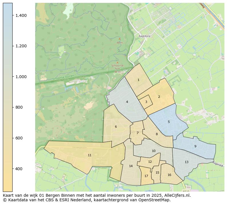 Afbeelding van de wijk Bergen Binnen op de kaart.