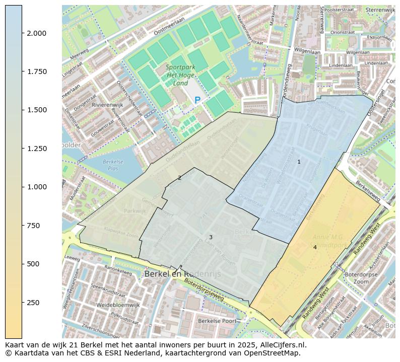 Afbeelding van de wijk Berkel op de kaart.