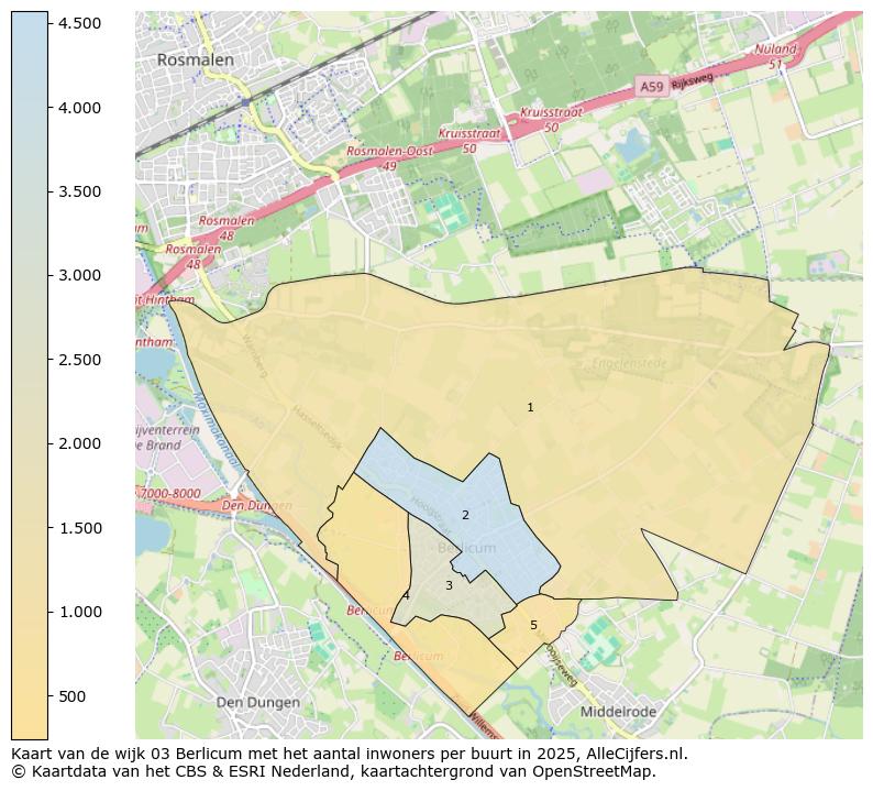 Afbeelding van de wijk Berlicum op de kaart.