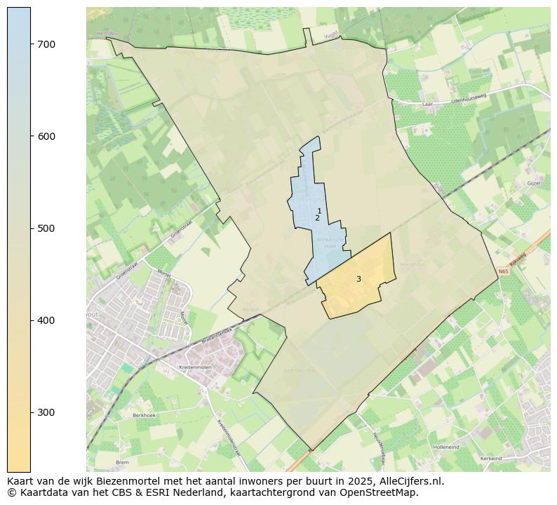 Afbeelding van de wijk Biezenmortel op de kaart.
