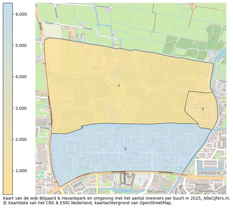 Afbeelding van de wijk Bilgaard & Havankpark en omgeving op de kaart.