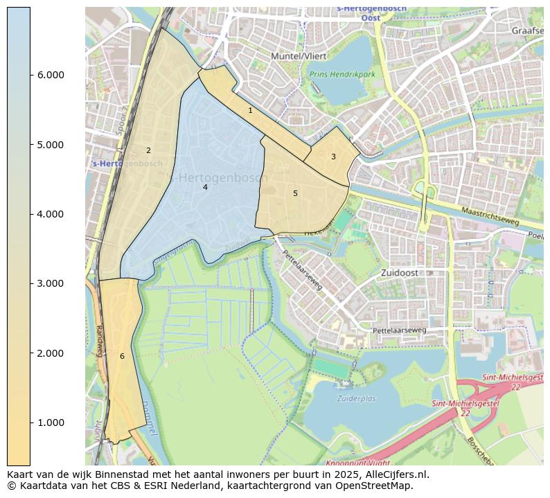 Afbeelding van de wijk Binnenstad op de kaart.
