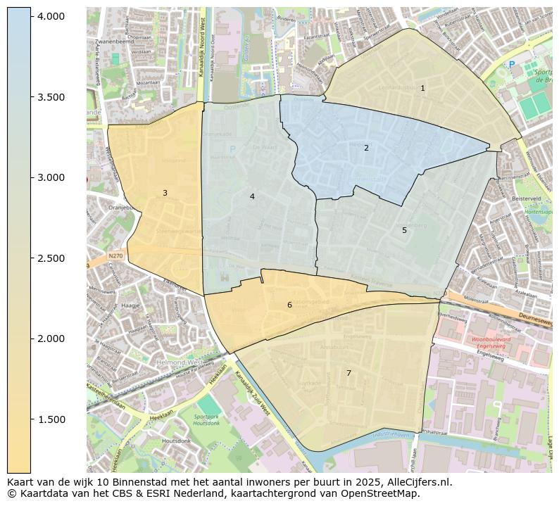 Afbeelding van de wijk Binnenstad op de kaart.