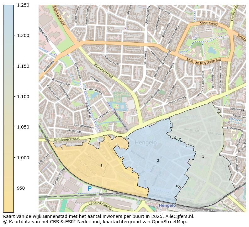 Afbeelding van de wijk Binnenstad op de kaart.