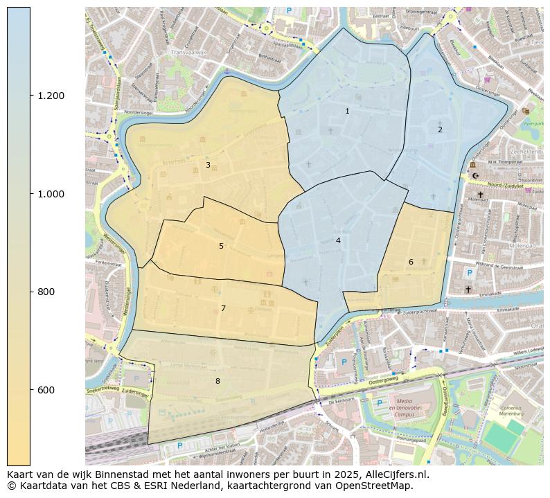 Afbeelding van de wijk Binnenstad op de kaart.