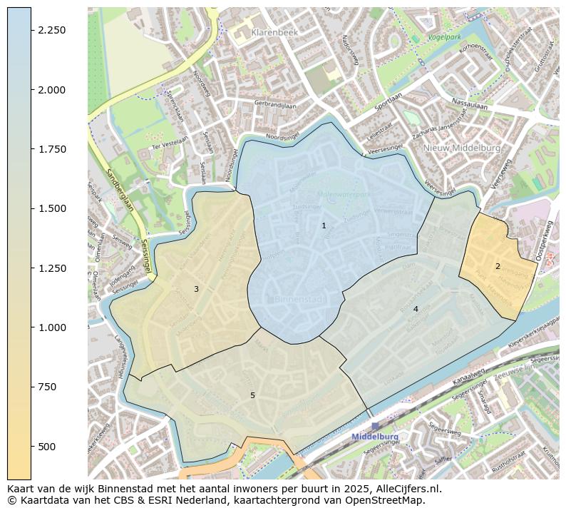 Afbeelding van de wijk Binnenstad op de kaart.
