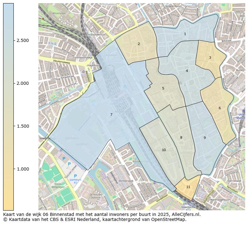 Afbeelding van de wijk Binnenstad op de kaart.