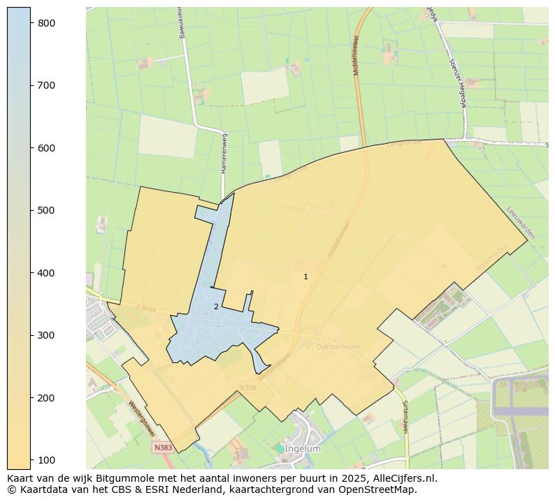 Afbeelding van de wijk Bitgummole op de kaart.