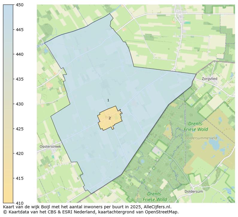 Afbeelding van de wijk Boijl op de kaart.