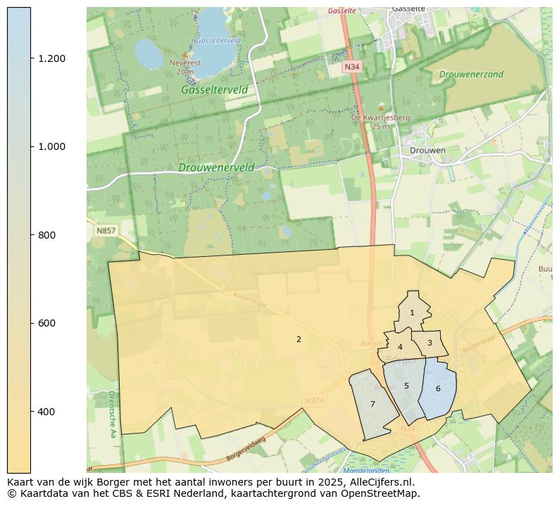 Afbeelding van de wijk Borger op de kaart.