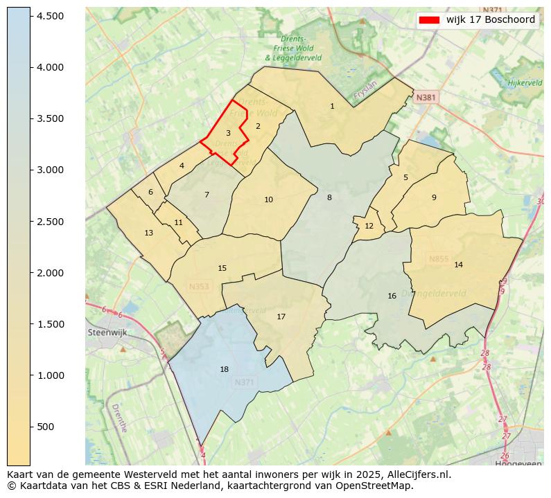 Afbeelding van de wijk Boschoord op de kaart.