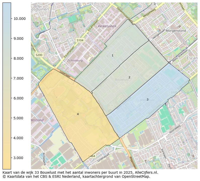 Afbeelding van de wijk Bouwlust op de kaart.
