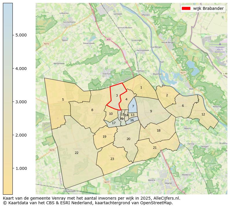Afbeelding van de wijk Brabander op de kaart.