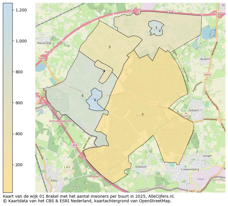 Afbeelding van de wijk Brakel op de kaart.