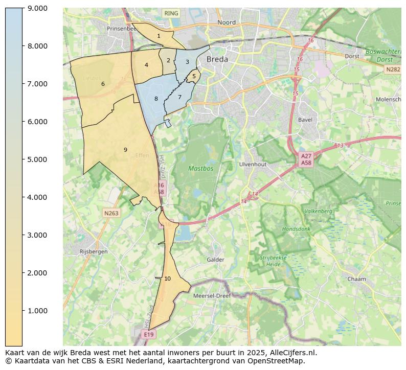 Afbeelding van de wijk Breda west op de kaart.