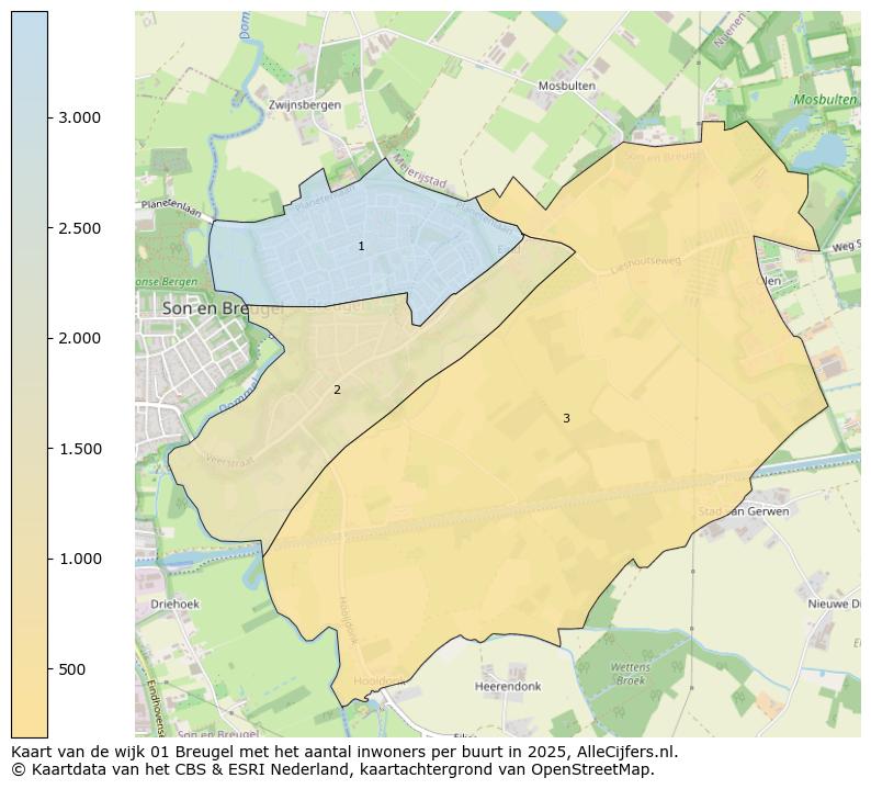 Afbeelding van de wijk Breugel op de kaart.