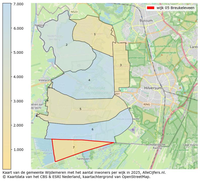 Afbeelding van de wijk Breukeleveen op de kaart.