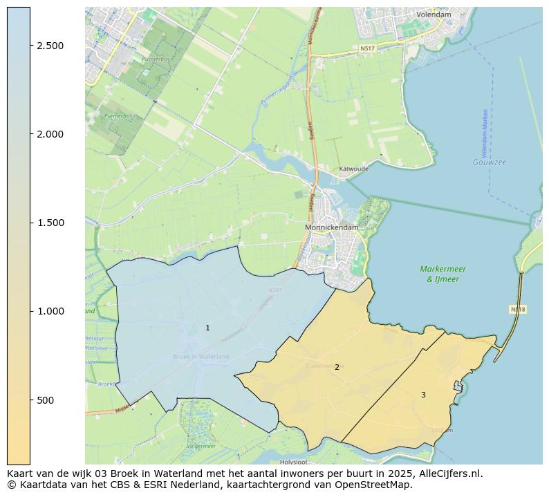 Afbeelding van de wijk Broek in Waterland op de kaart.