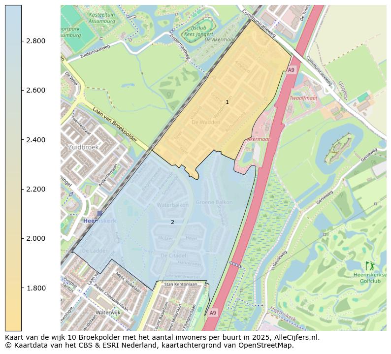 Afbeelding van de wijk Broekpolder op de kaart.