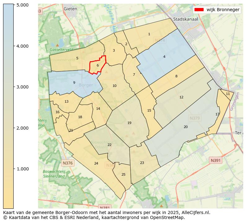 Afbeelding van de wijk Bronneger op de kaart.