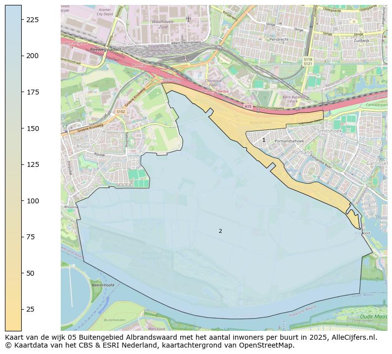 Afbeelding van de wijk Buitengebied Albrandswaard op de kaart.