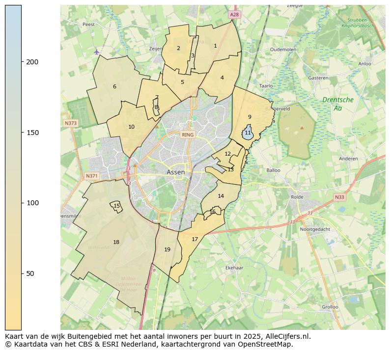 Afbeelding van de wijk Buitengebied op de kaart.