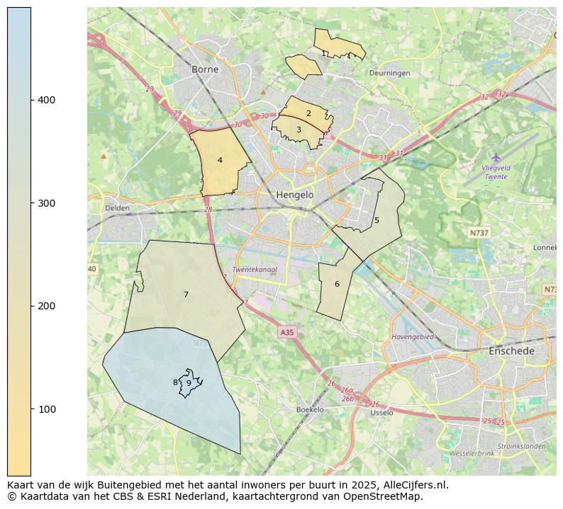 Afbeelding van de wijk Buitengebied op de kaart.