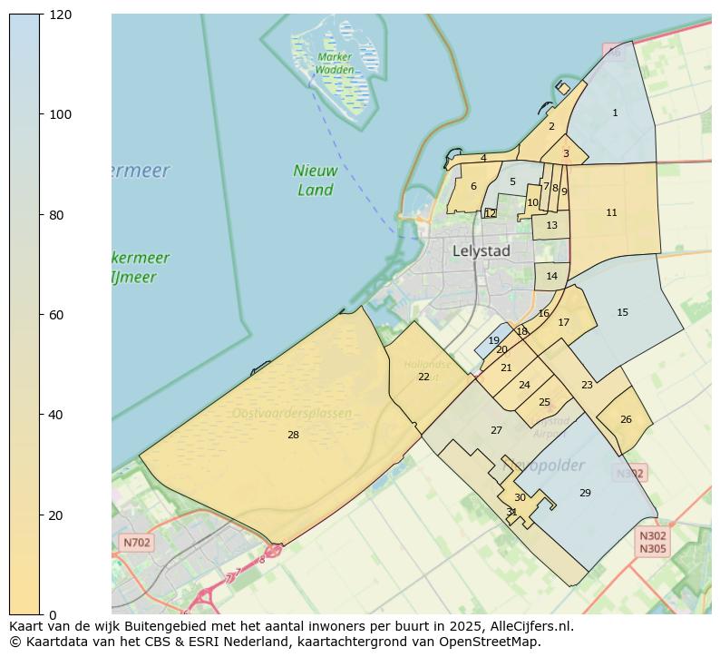 Afbeelding van de wijk Buitengebied op de kaart.