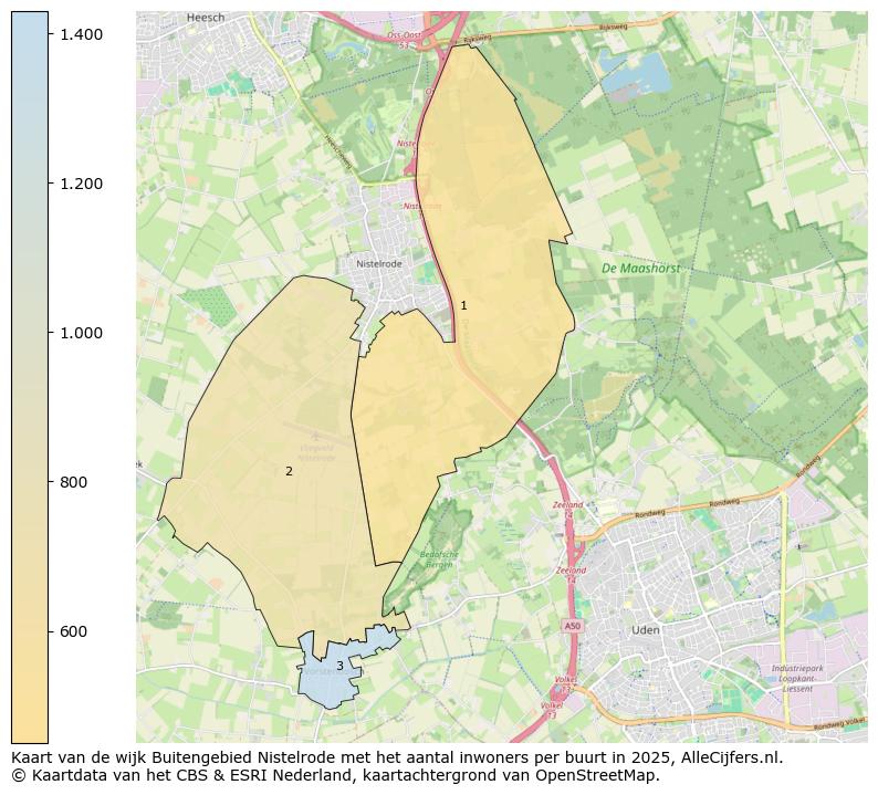 Afbeelding van de wijk Buitengebied Nistelrode op de kaart.