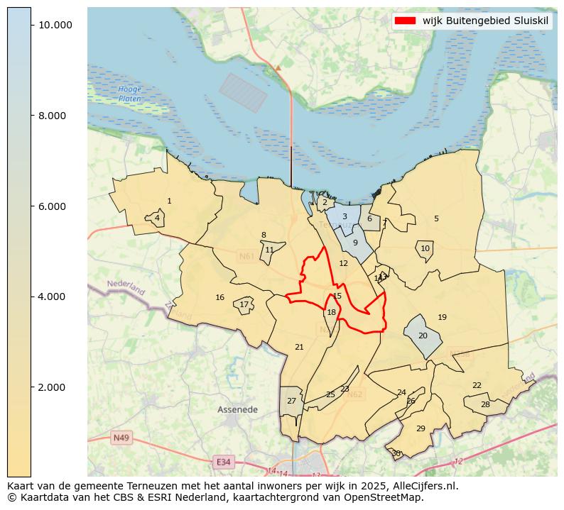 Afbeelding van de wijk Buitengebied Sluiskil op de kaart.