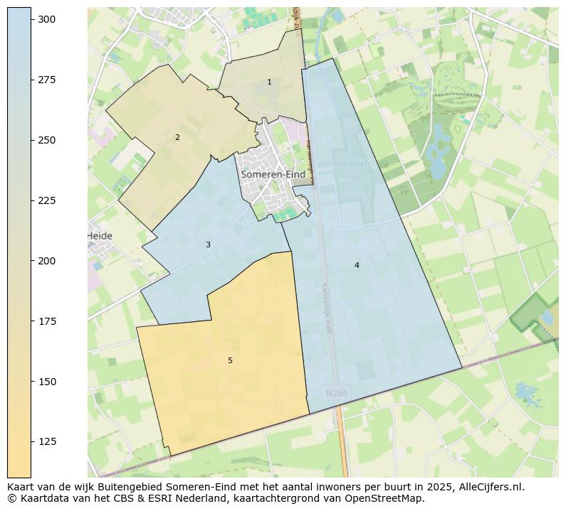 Afbeelding van de wijk Buitengebied Someren-Eind op de kaart.