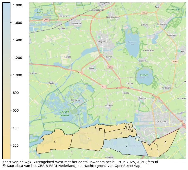 Afbeelding van de wijk Buitengebied West op de kaart.