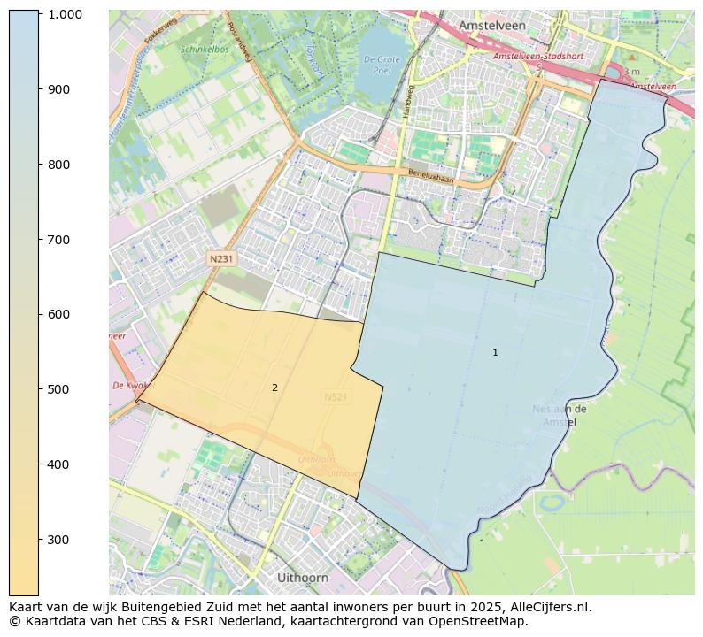 Afbeelding van de wijk Buitengebied Zuid op de kaart.