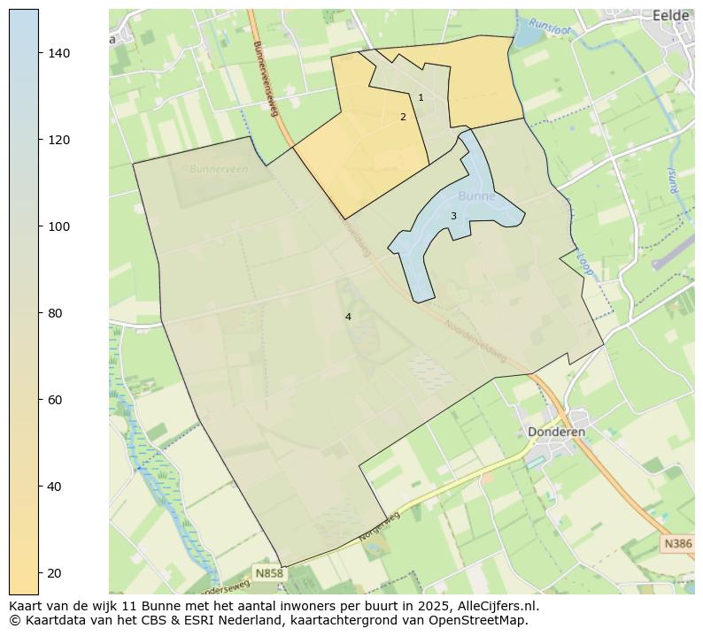 Afbeelding van de wijk Bunne op de kaart.