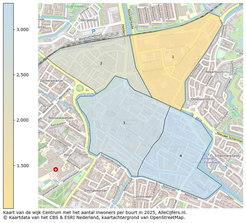 Afbeelding van de wijk Centrum op de kaart.