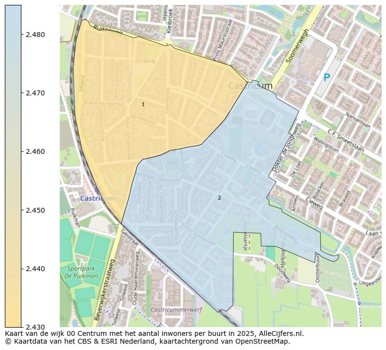 Afbeelding van de wijk Centrum op de kaart.