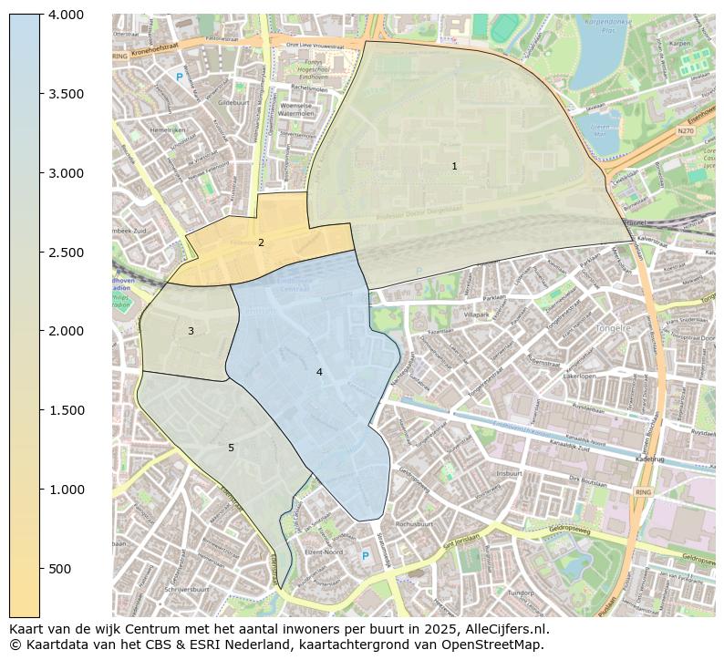 Afbeelding van de wijk Centrum op de kaart.