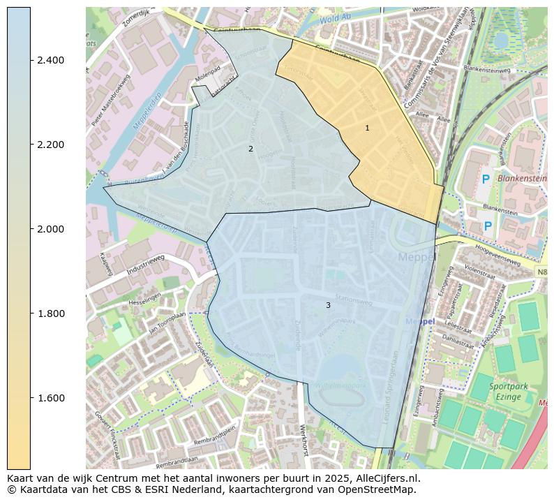 Afbeelding van de wijk Centrum op de kaart.