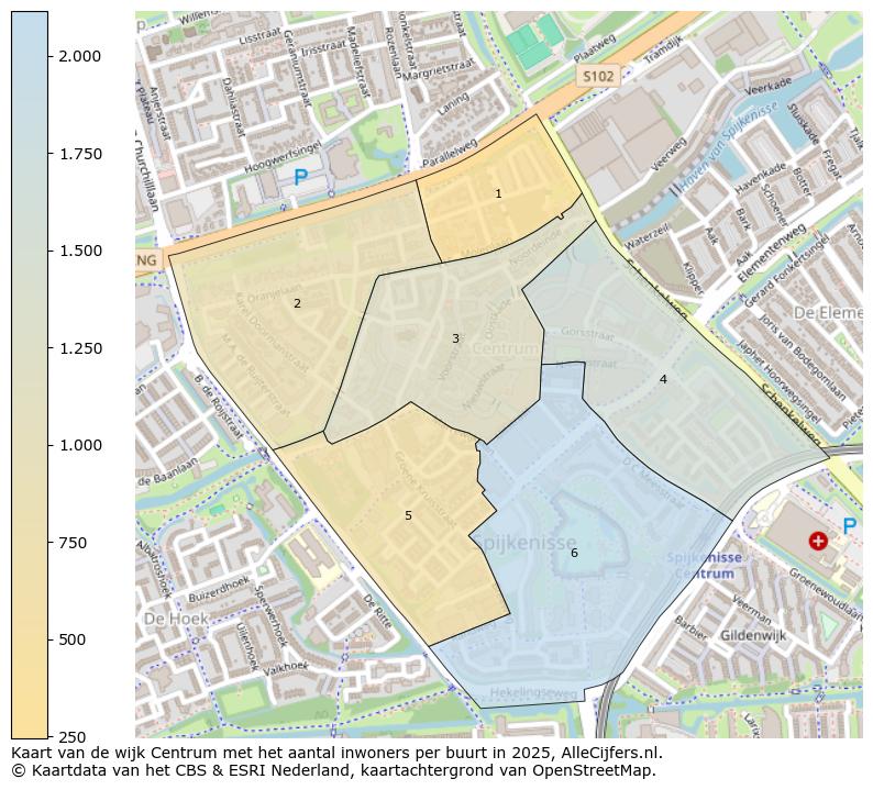 Afbeelding van de wijk Centrum op de kaart.