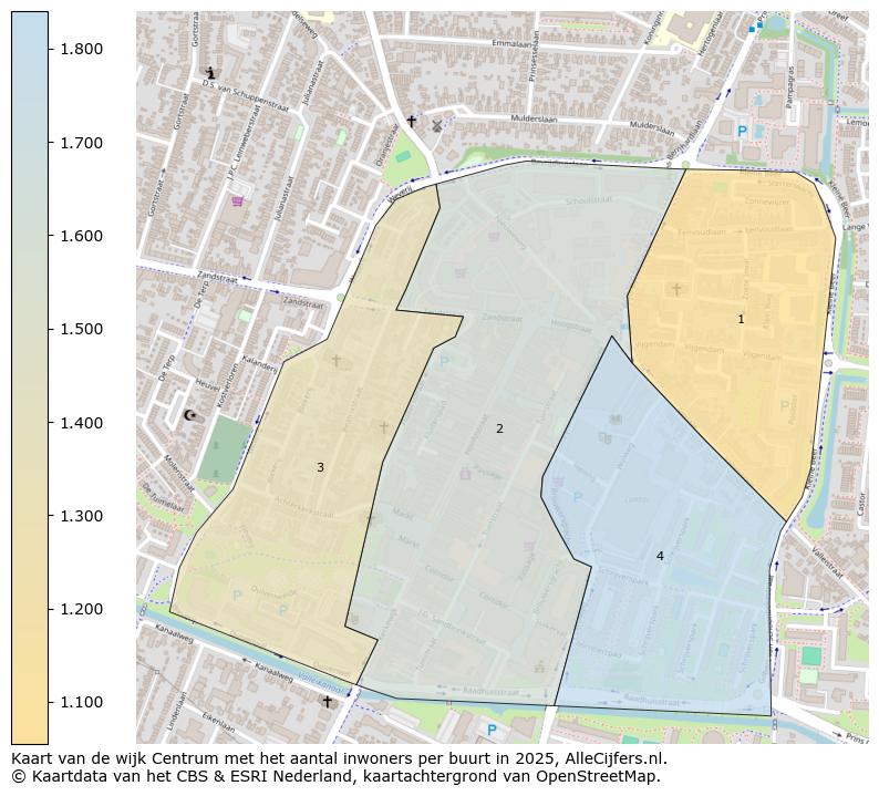 Afbeelding van de wijk Centrum op de kaart.