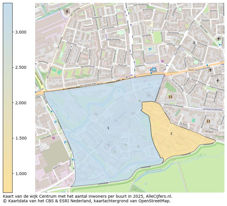 Afbeelding van de wijk Centrum op de kaart.