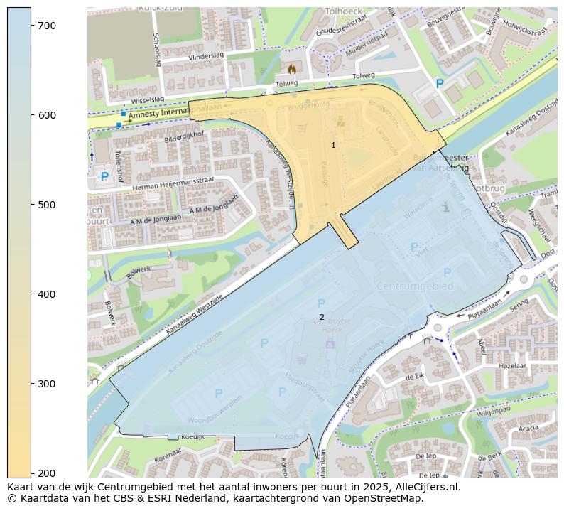 Afbeelding van de wijk Centrumgebied op de kaart.