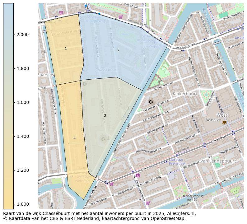 Afbeelding van de wijk Chassébuurt op de kaart.
