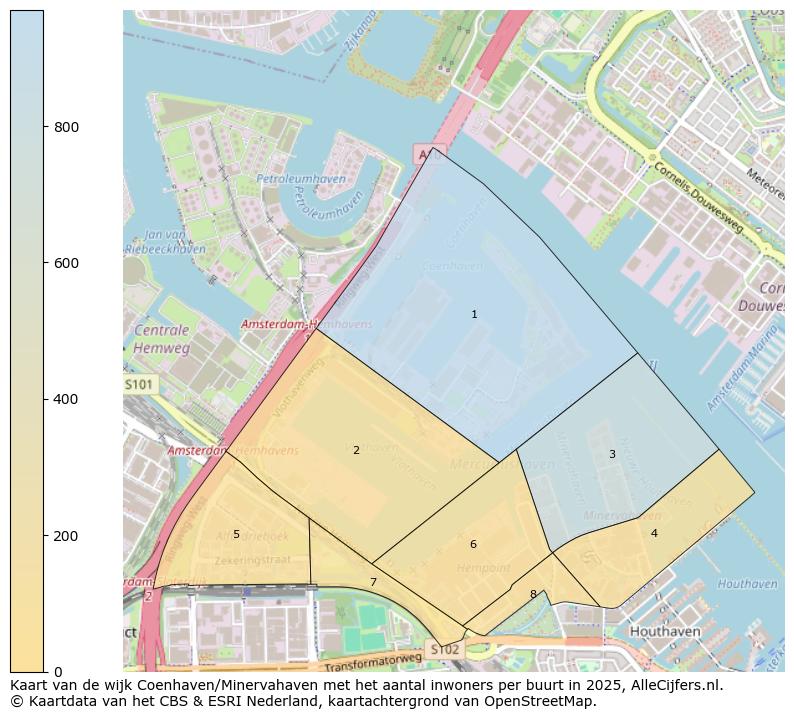 Afbeelding van de wijk Coenhaven/Minervahaven op de kaart.