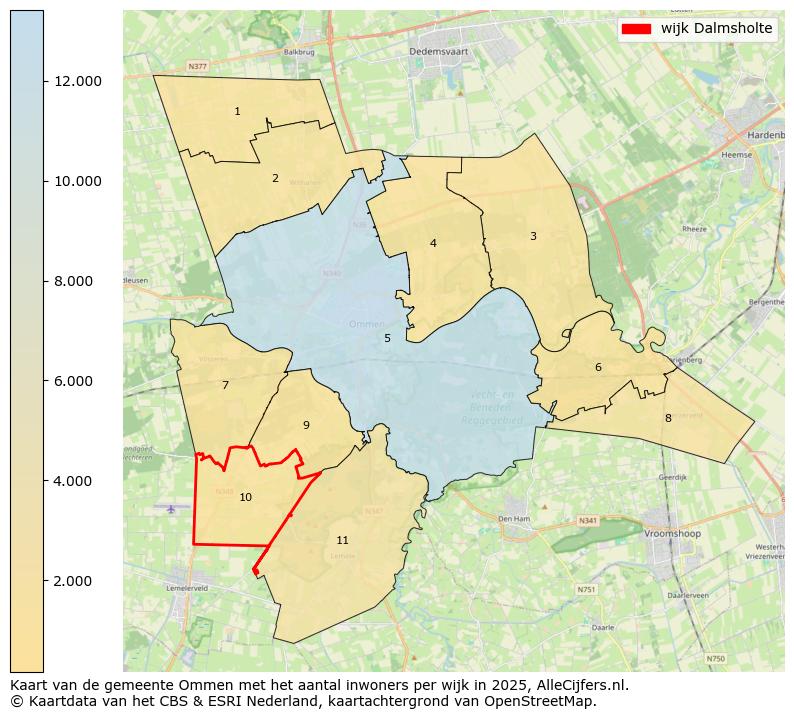 Afbeelding van de wijk Dalmsholte op de kaart.