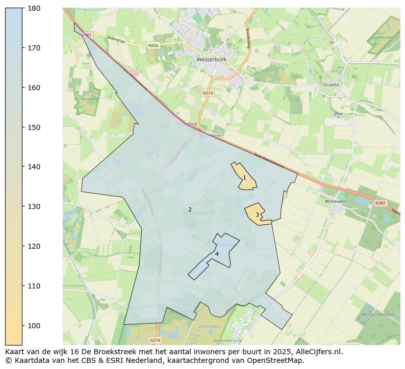 Afbeelding van de wijk De Broekstreek op de kaart.