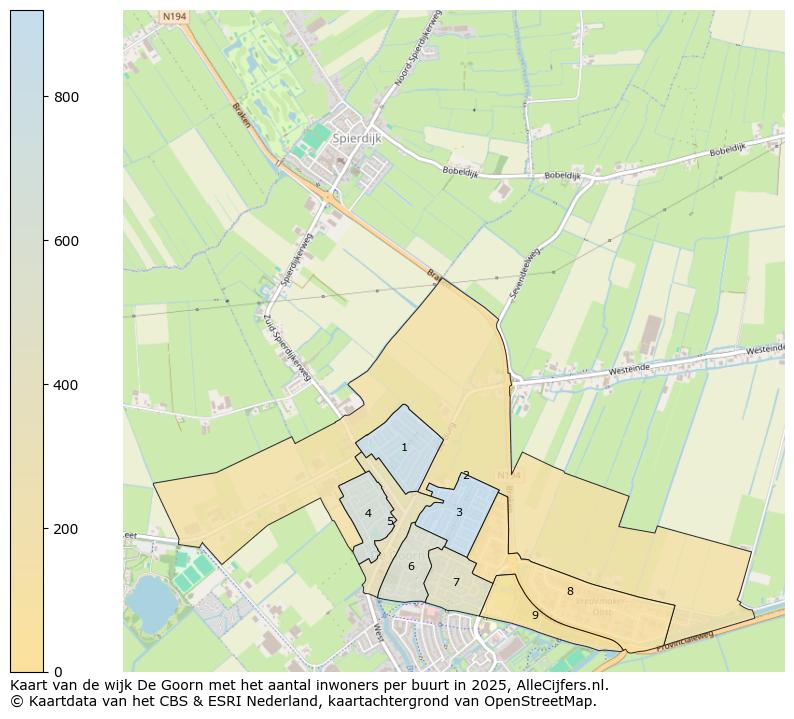 Afbeelding van de wijk De Goorn op de kaart.