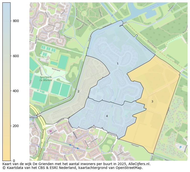 Afbeelding van de wijk De Grienden op de kaart.