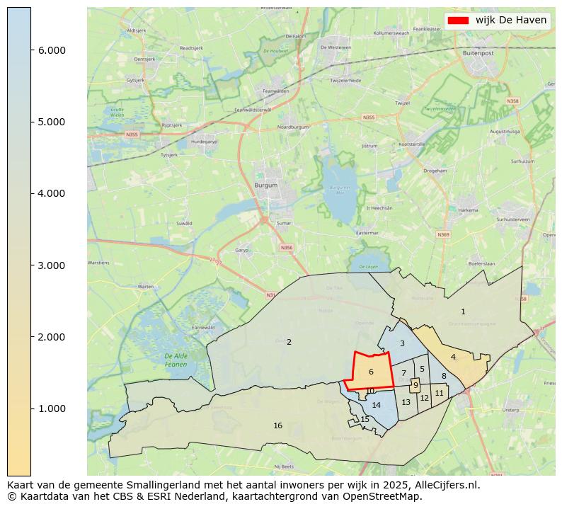 Afbeelding van de wijk De Haven op de kaart.