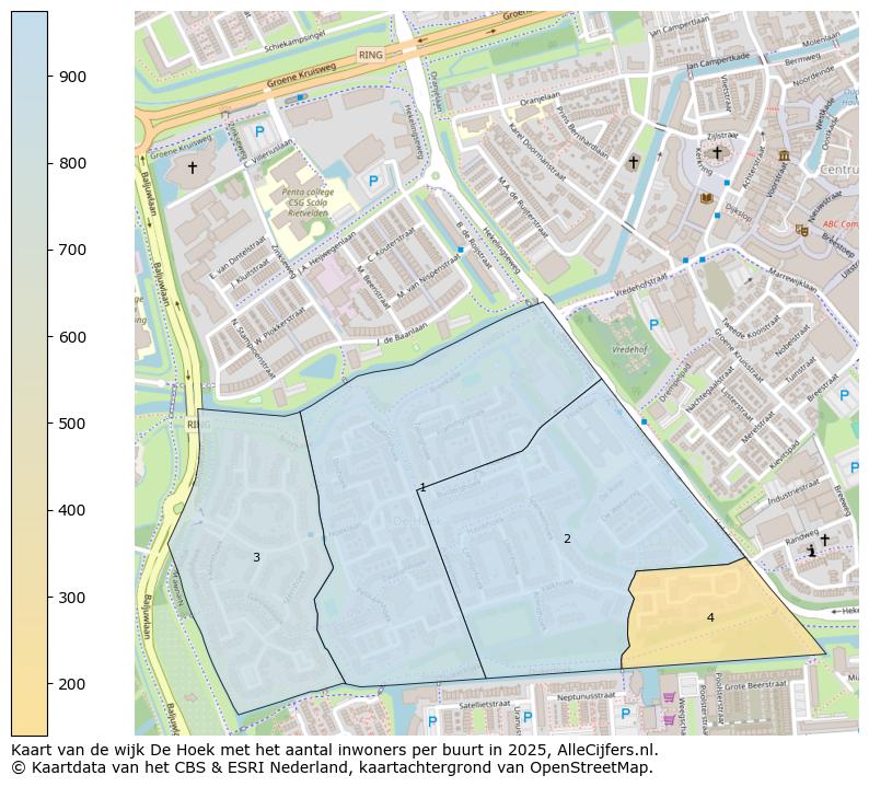 Afbeelding van de wijk De Hoek op de kaart.